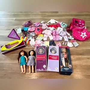 American Girl Doll Bundled Set (Lea Clark, Tenney Grant, Grace Thomas, Truly Me)